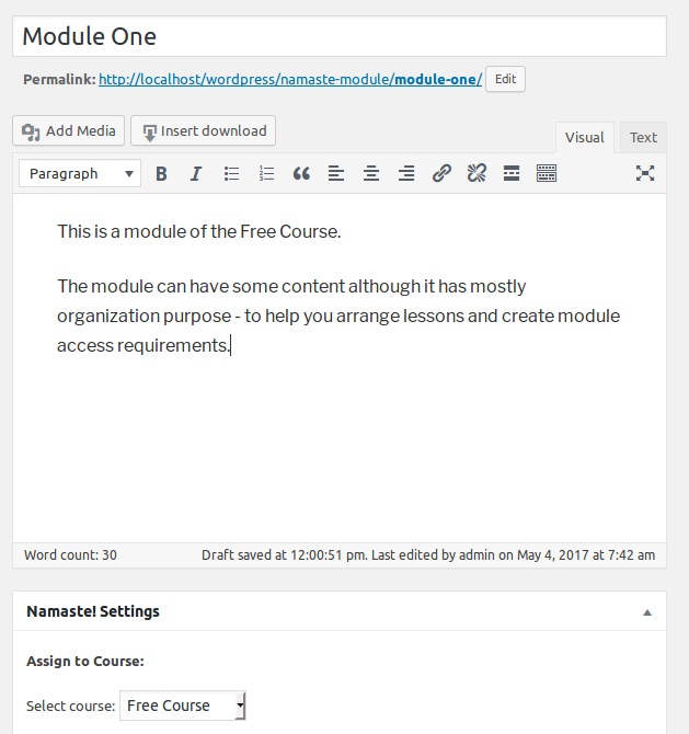 Creating a module